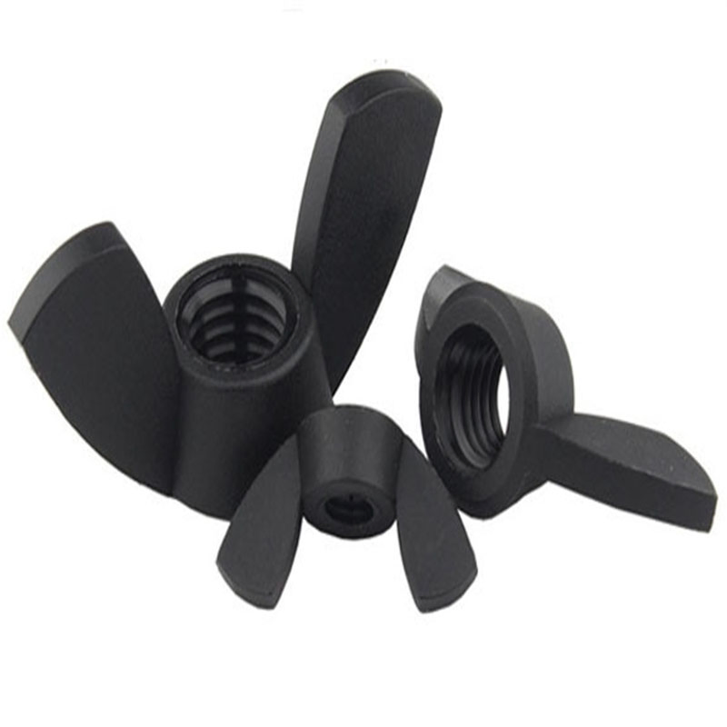 M4-M20 5/16-18 Nylon Butterfly Nuts DIN314 Black Wing Plastic Screw Thumb Nuts