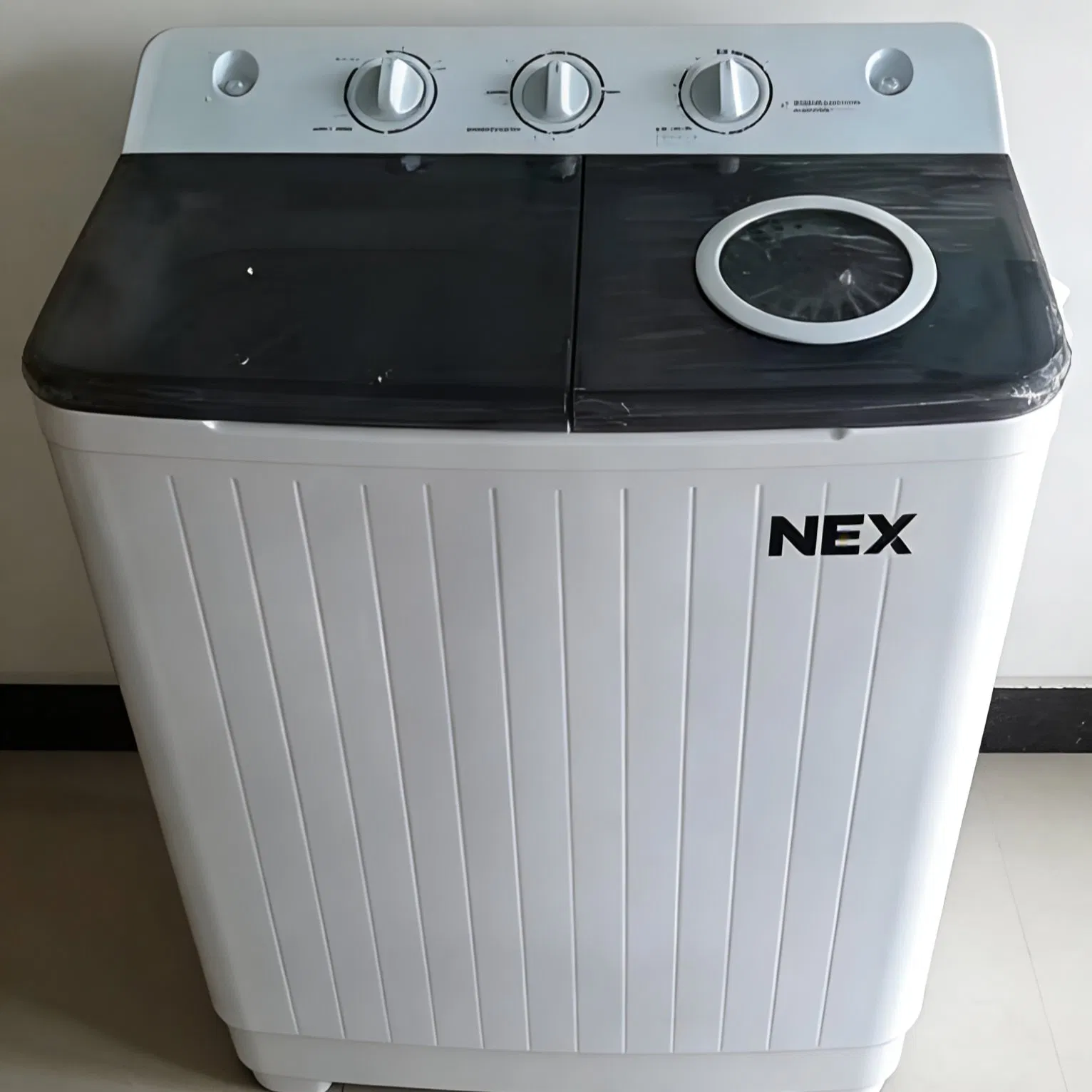 Household 9kg Semi-Automatic Double Cylinder Top-Loading Laundry Washing Machine with Dryer