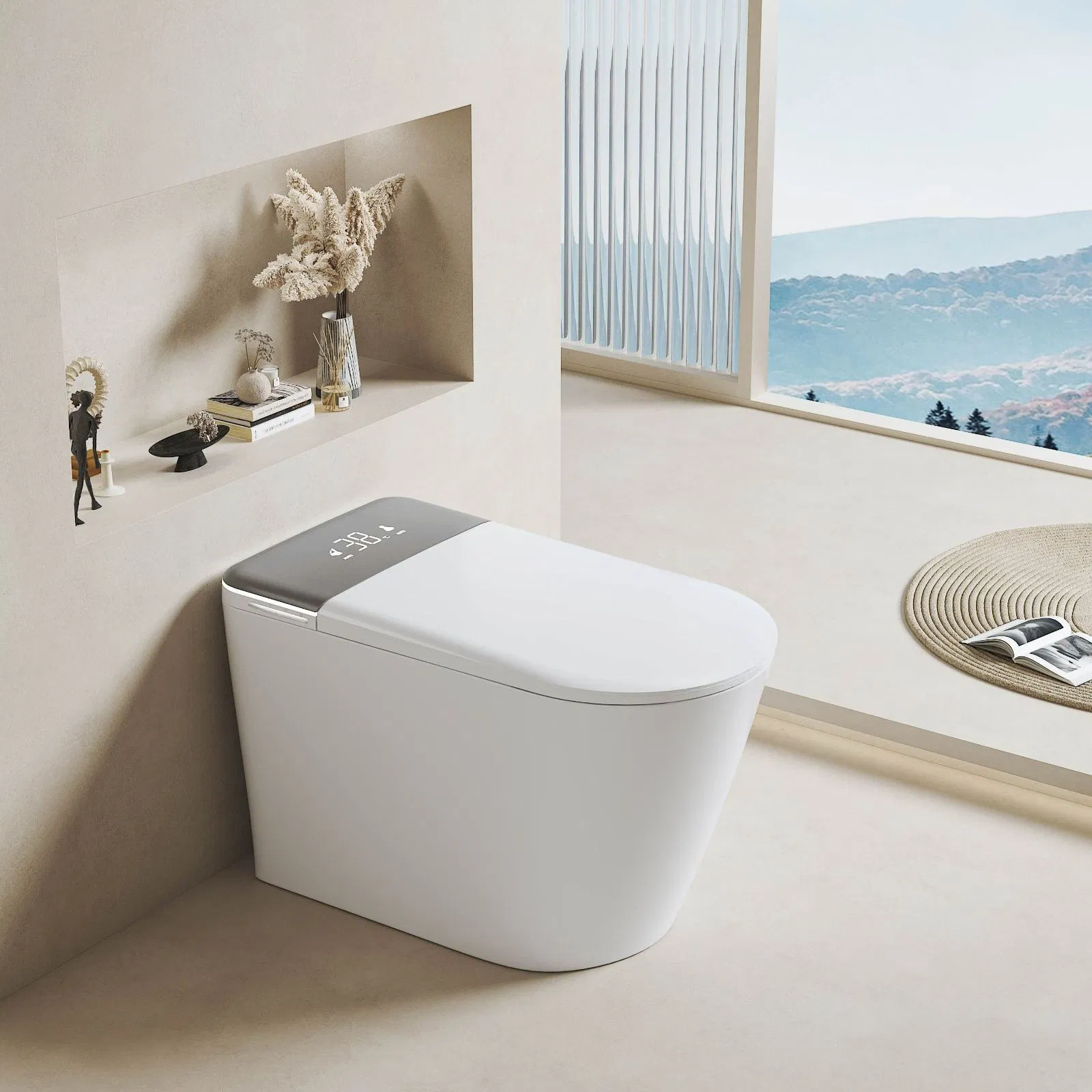 Sanitary Ware Automatic Ceramic Jet Shiphon Wc Bathroom Intelligent Smart Toilet