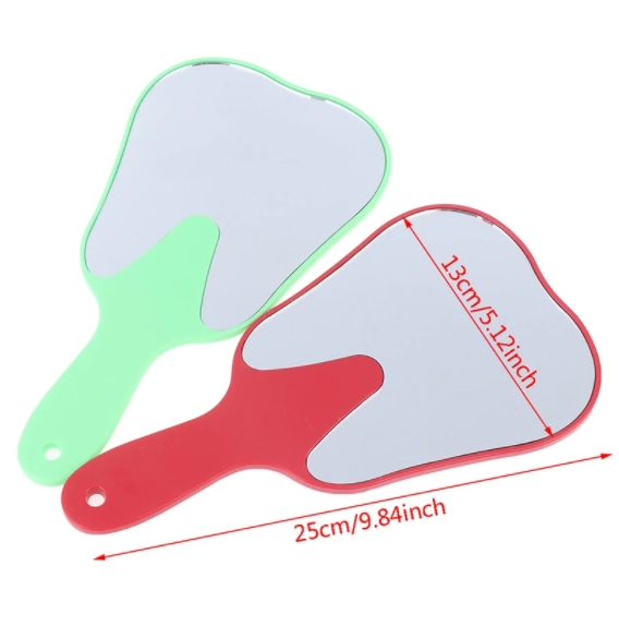 Factory Wholesale Colorful Dental Tooth Shaped Hand Mirror for Dental Clinic