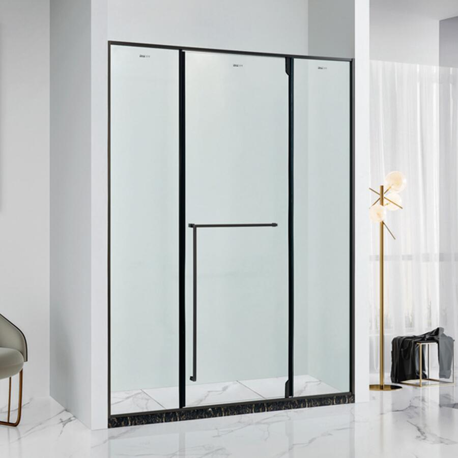 Hinge Shower Cabin Double Two Glass Door with Towel Handle Size Customized