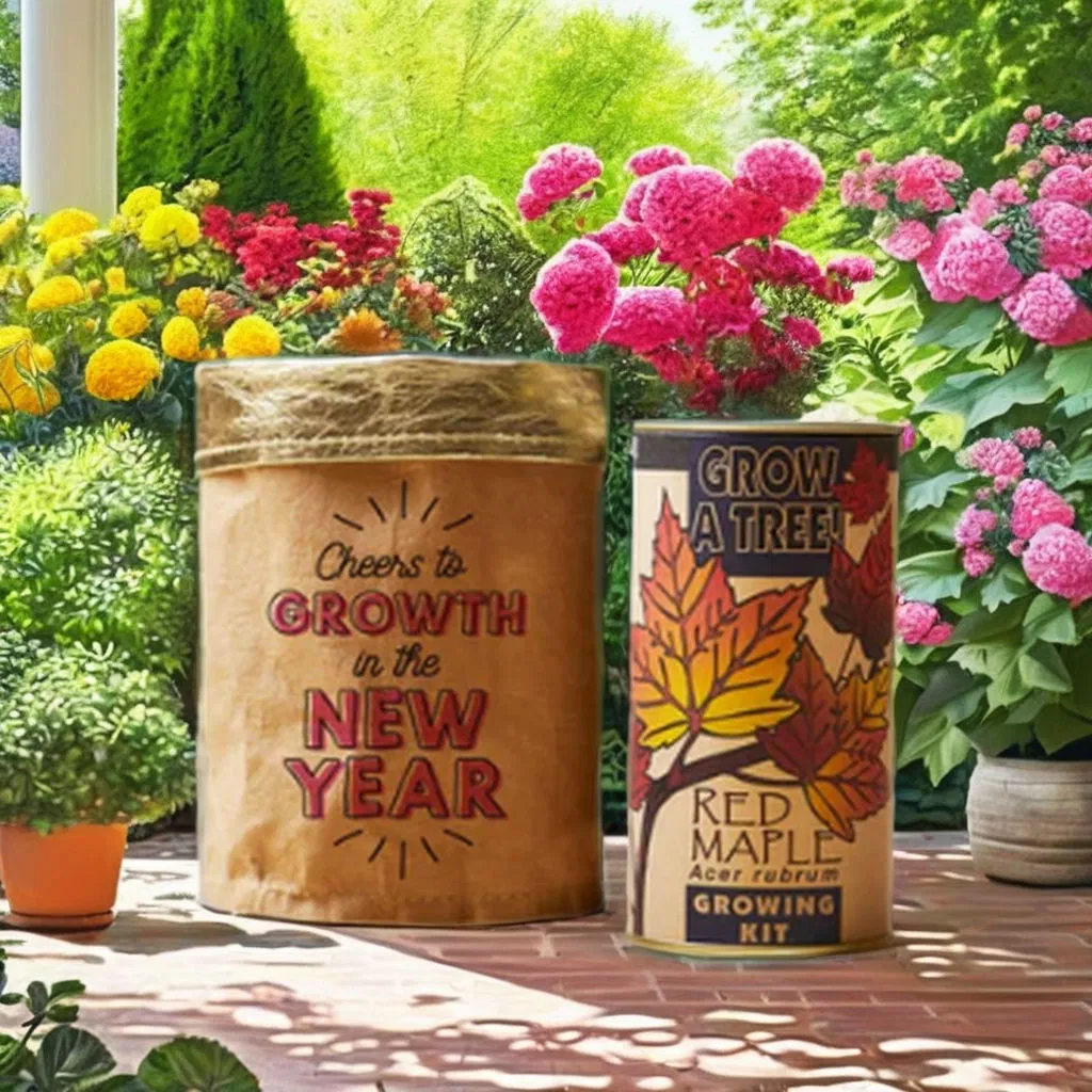 Modern Farmhouse Design Indoor Artificial Red Maple Bonsai Kit Simulation Flower Tree