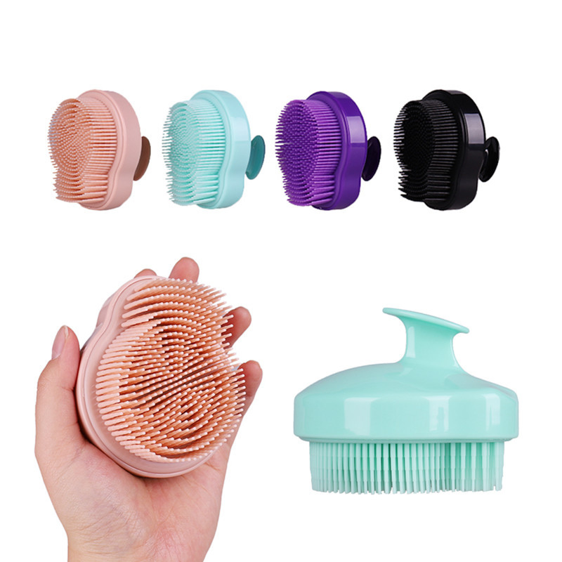 Gourd Shape Silicone Bath Brush Long Hair Brush Exfoliating Scrubber