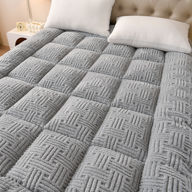 Queen Mattress Topper Pillow Top Mattress Pad for Back Pain Sherpa Fleece Extra Thick Mattress Protector Soft with Fluffy Down Alternative