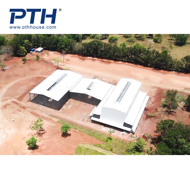 Pth Industry Prefabricated Prefab Fabricated Modular Modern Workshop Warehouse Greenhouse Building Design Galvanized Light Metal Steel Structure
