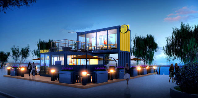 Modify Office Homes Design Shipping Container Coffee Shop for OEM 20FT 40FT