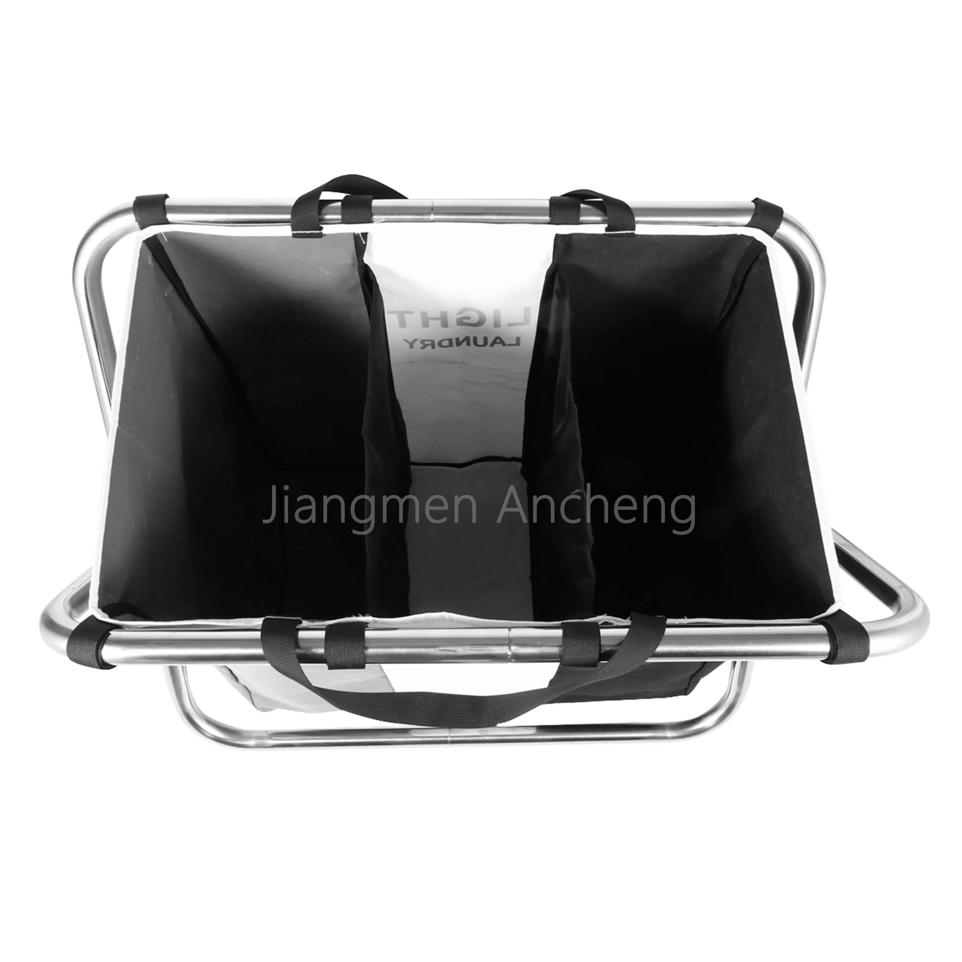 3-Section Collapsible Laundry Organizer Sorter with Stainless Steel Frame
