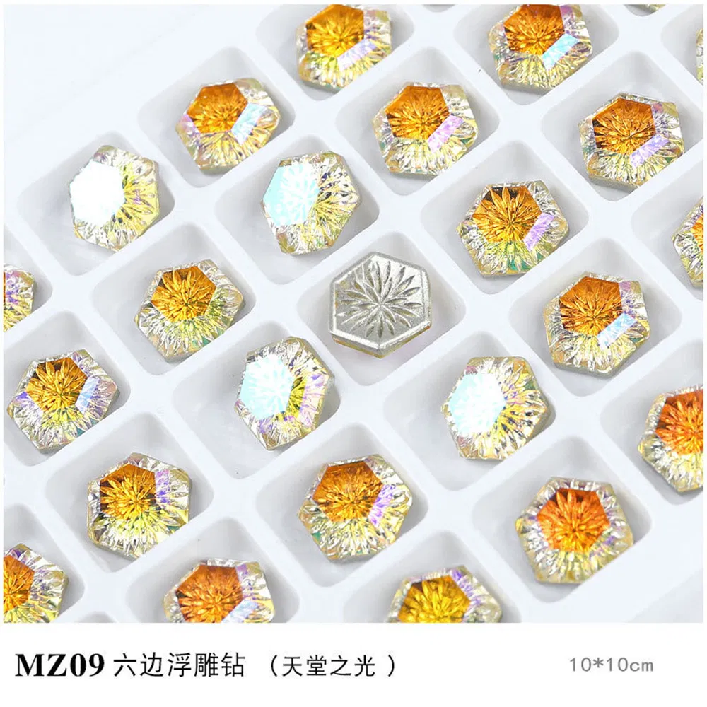 Wholosale 10 Styles Colorful Nail Art Crystal Stone Decoration/Accessory for Nail Beuty Designer