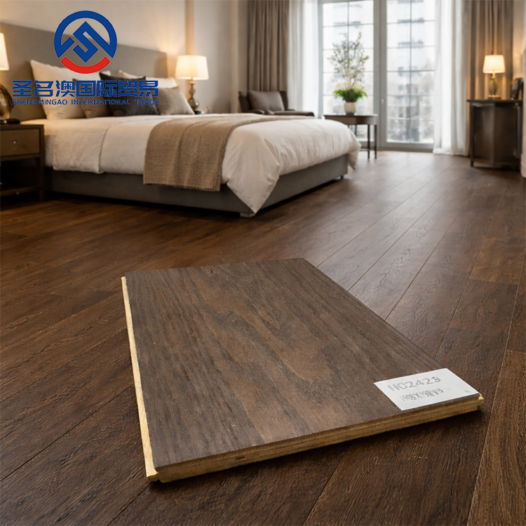 European Oak Wood Engineered Flooring Wide Plank Hardwood Flooring