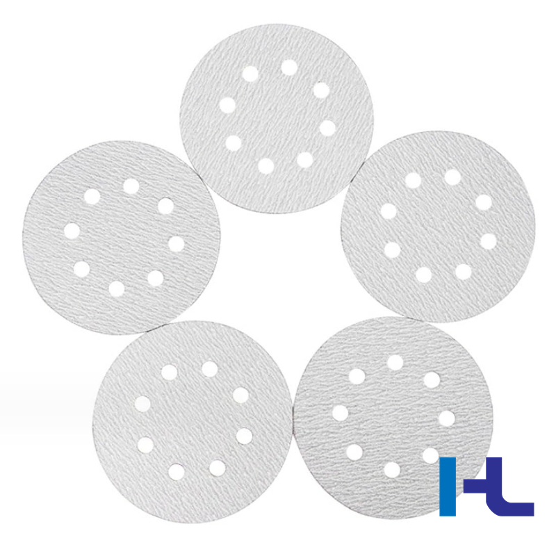 2", 3", 4", 4.5", 5", 6", 7", 8" Inch White Coated Ceramic Aluminum Oxide Hook and Loop Sanding Sand Abrasive Disc for Polishing Car