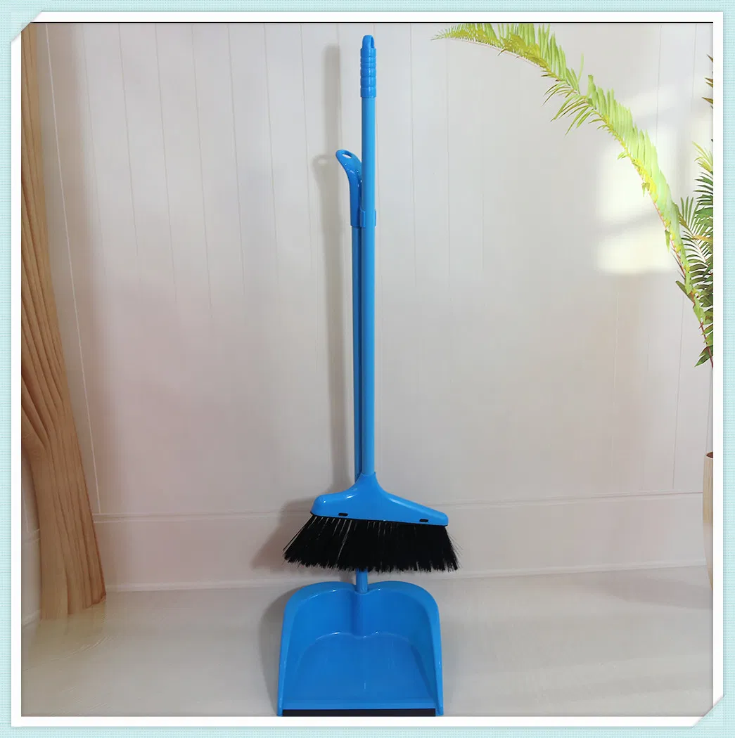 Jy1375 Ergonomic Long Handle Broom Set with Floor Friendly Soft Bristles