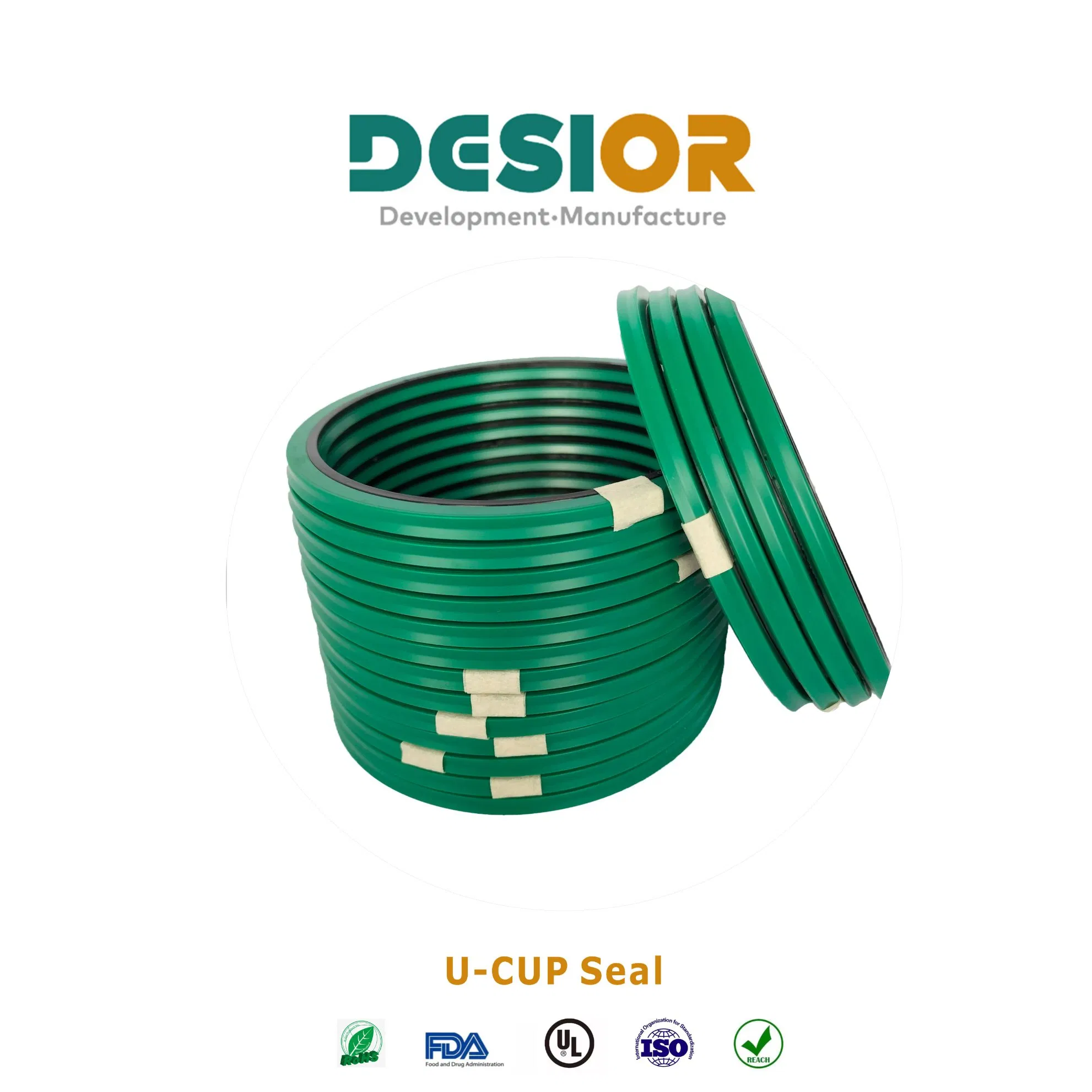 Desior Green Custom Polyurethane Hydraulic Cylinder Piston Rod U Type Load