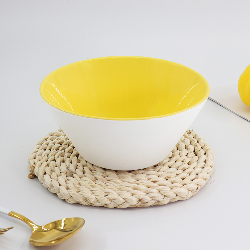 Soup Noodle Bowl Ceramic Candy Color Hat Ramen Bowl