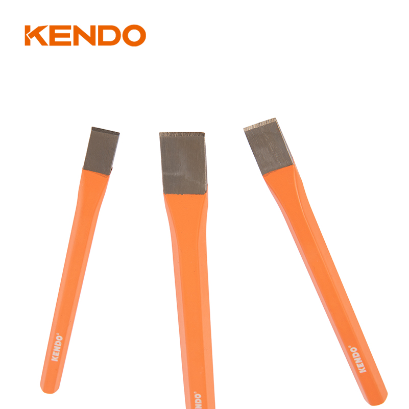 Kendo 3PC Cold Chisel Set Suitable for Cutting and Shaping Wrought Iron, Cast Iron, Steel, Brass, Bronze, Copper and Aluminium