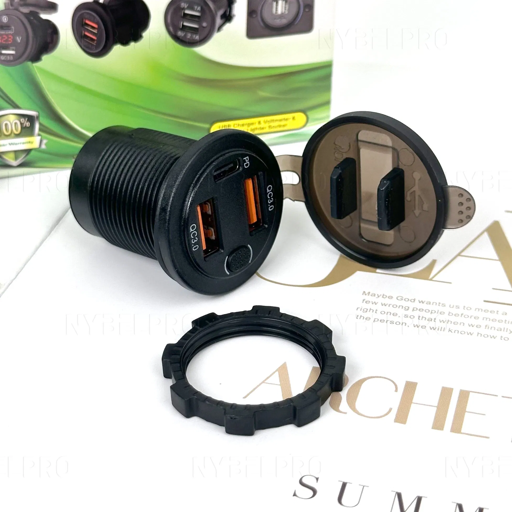 New Hot Sell Mini USB Car Charger Pd30W+QC3.0 18W for Super-Fast Road Power.
