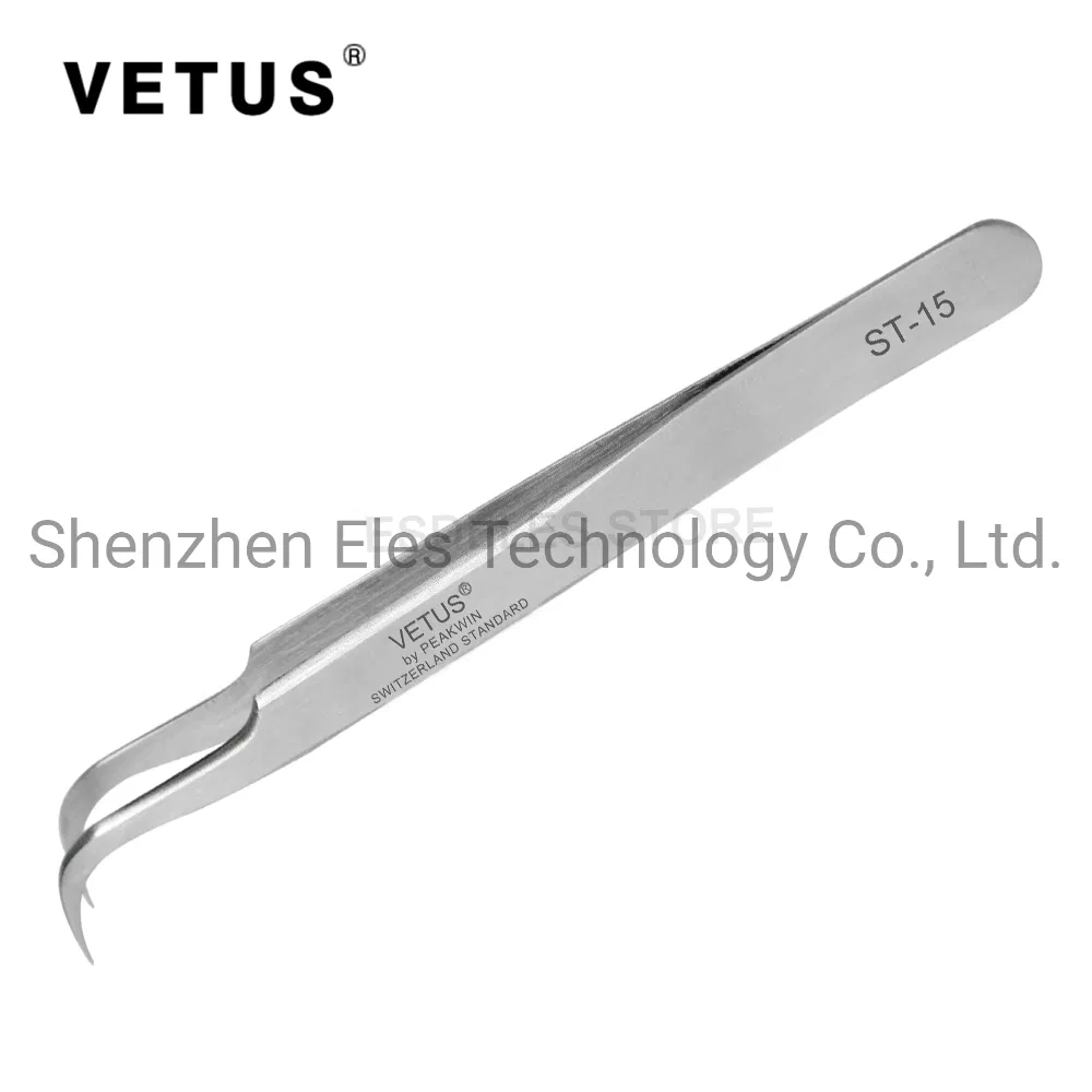 Straight & Curved Tweezers for Nail Art False Eyelash Extension Tweezers Stainless Steel Tweezer Make up Tools