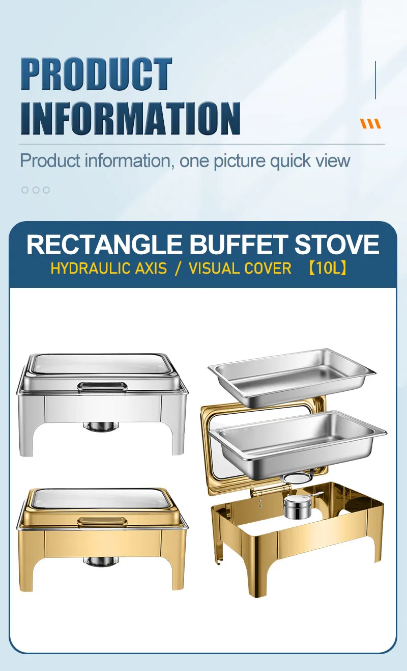 Elegant 9L Stainless Steel Buffet Food Warmer Chafing Dish Set for Catering and Restaurant