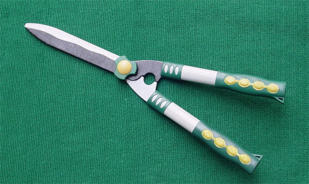 Long Length Orange Hedge Shear with Anti-Slip Grip for Tree Branch Pruning