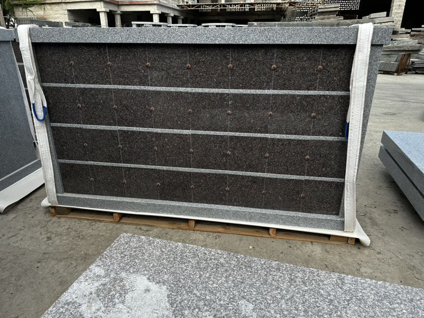 Brown Granite Door 64 Niches Columbarium for Tombstone Products