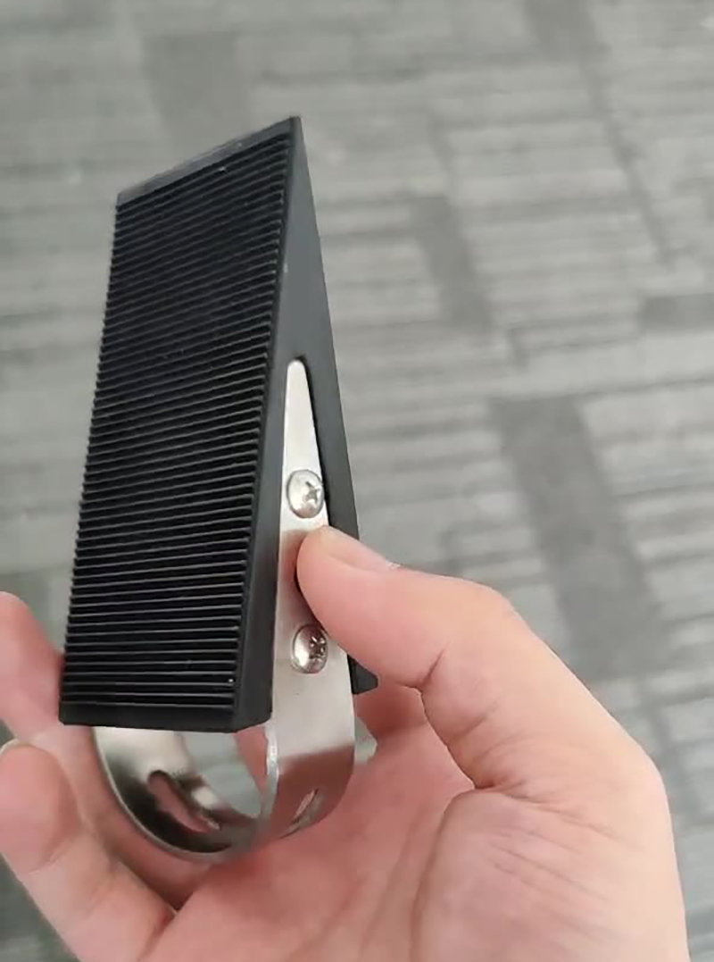 Door Accessories Portable Door Plug Black Rubber Anti-Slip Door Stopper