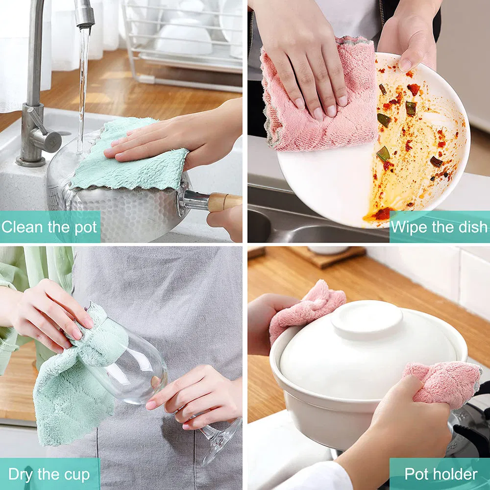 No Shedding Soft Premium Dish Cloths Microfiber Cleaning Cloth Microfiber Towel Microfibercar Towel