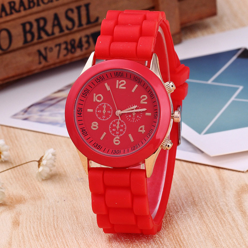 Foreign Trade Cross Border Geneva Women's Fashionable Student Silicone Watches