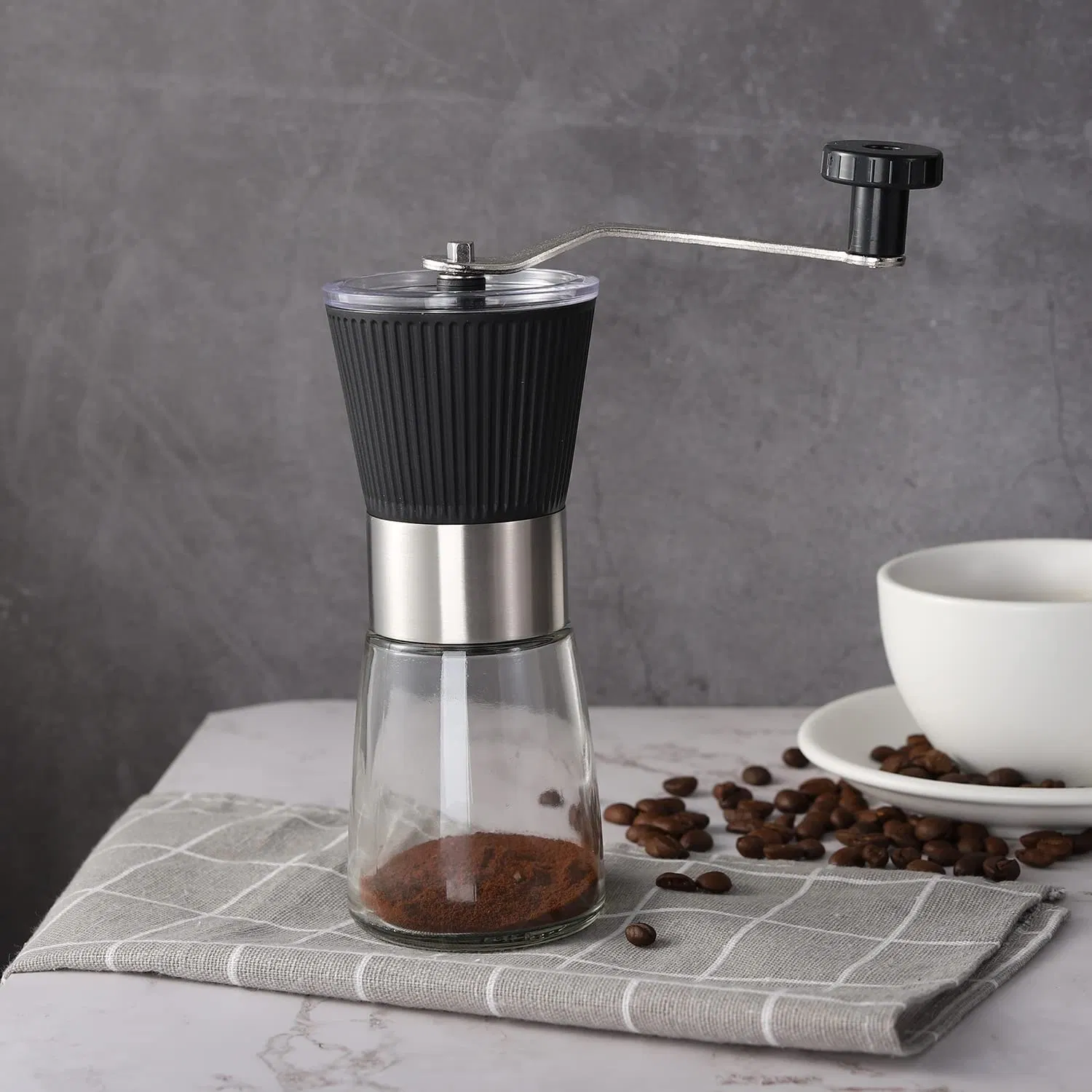 Manual Coffee Grinder Bottle Coffee Bean Mill Set