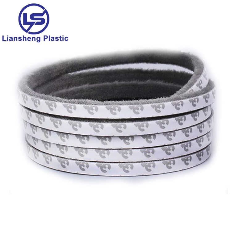 Adhesive Weather Strip Windows Glass Wooden Door Seam Wool Pile Weather Strip