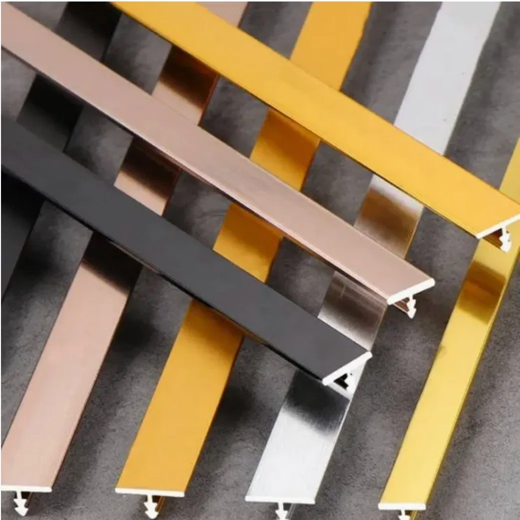 Aluminum Profile Aluminium Square Corner Tile Trim Prices Decorative Strip Anti-Slip
