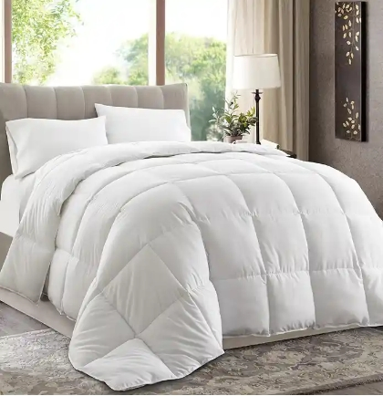Organic Cotton White Goose Down Comforter for Autumn Winter