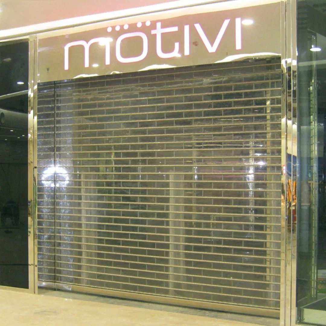 Durable PVC Perspective Rolling Shutter Automatic Door with Manual Control