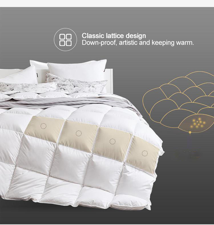 Quilts Made in China Soft and Comfortable Ultralight 95% White Goose Down 1200 Thread Count