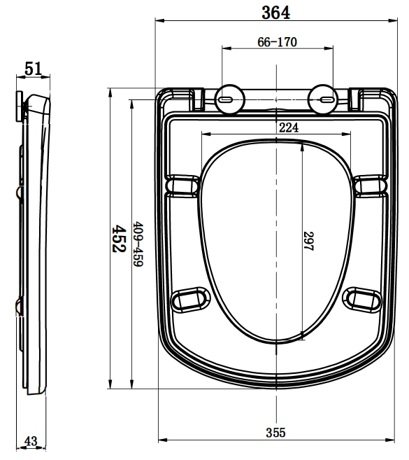 Custom-Made Slow-Close Seat for Hotels 500PCS MOQ (Logo/Color/Size)