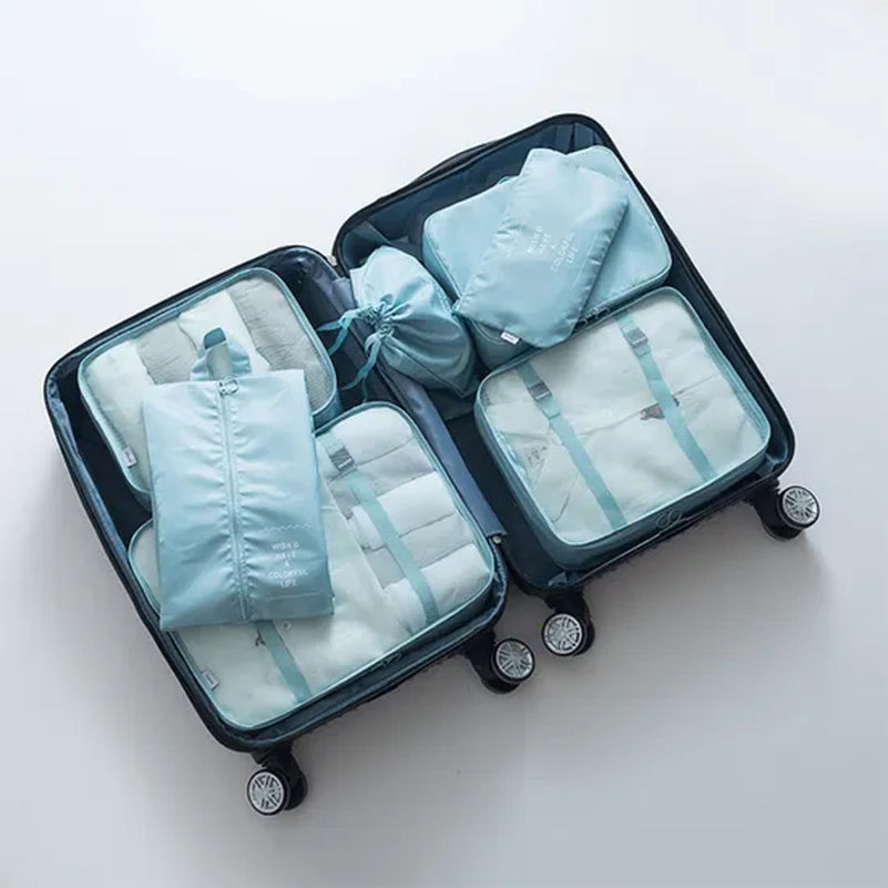 Foldable Wearable Luggage Suitcase Storage Organizer Packing Pouch Large Capacity Waterproof Fabric Tg008_12