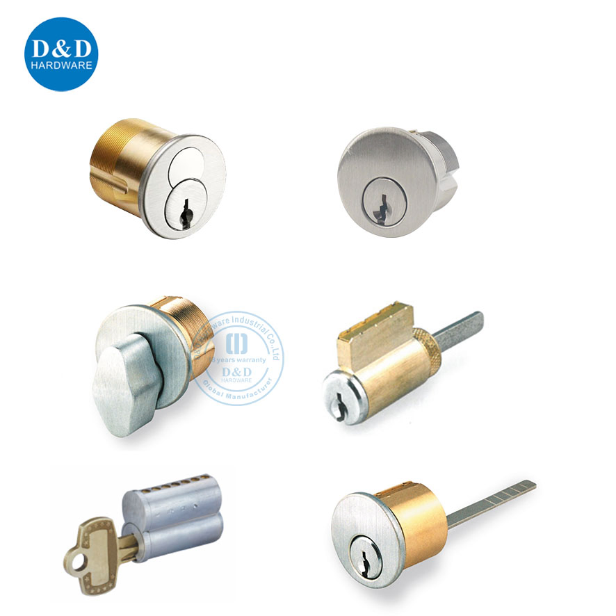 Solid Brass Lockset Security Body Stainless Round Safety 6 Pin Schlage C Keyway Hadware Mortise Lock Standard Door Lock Key Home ANSI Rim Cylinder