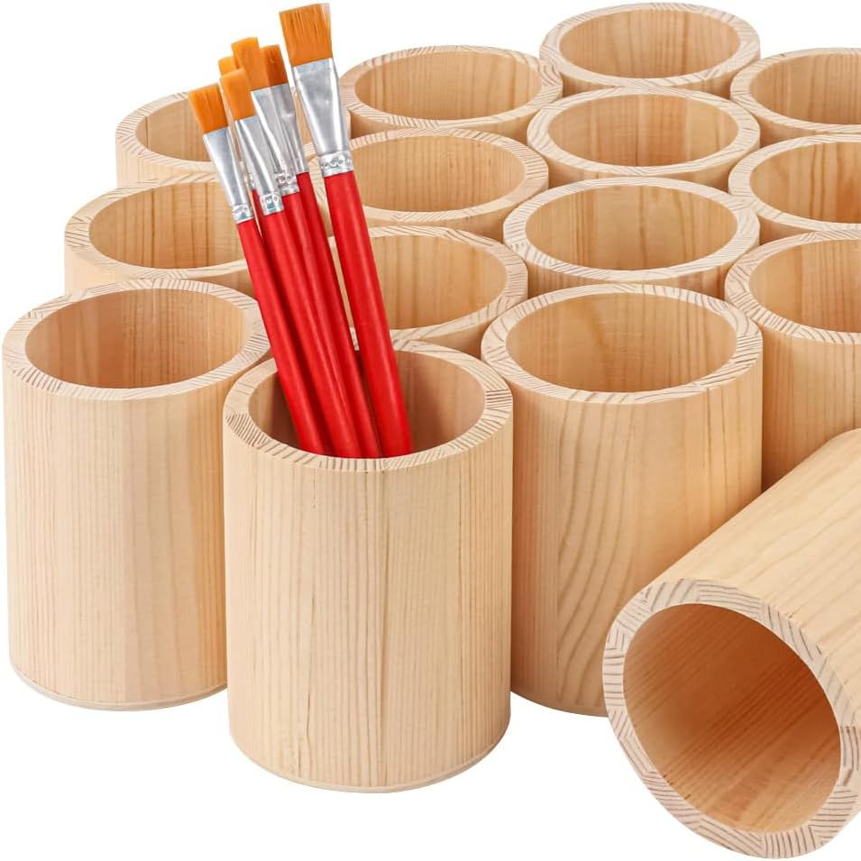 Бамбуковый органайзер для ручек и карандашей