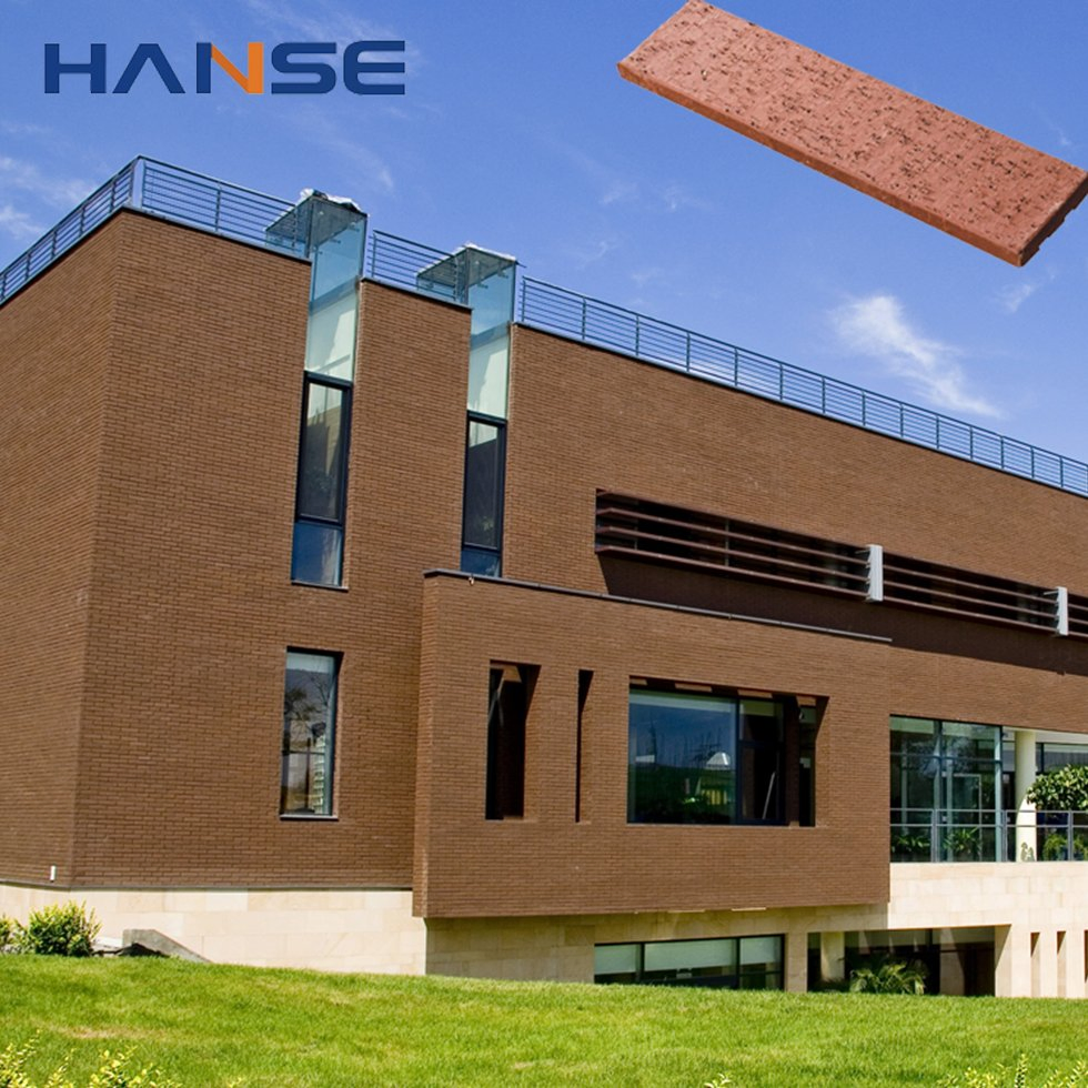 New Design Villa and House Fashion High Cheap Decorative Red Clay Terracotta Brick Split Wall Tile