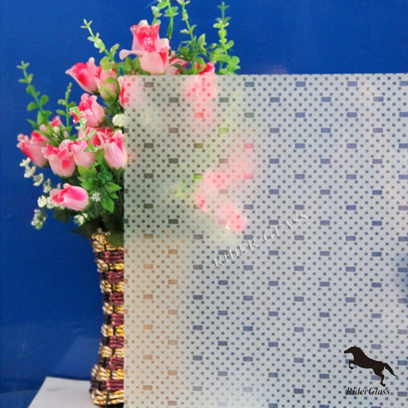 3mm 4mm 5mm 6mm Clear Acid Etched Glass for Decoration Frosted Glass