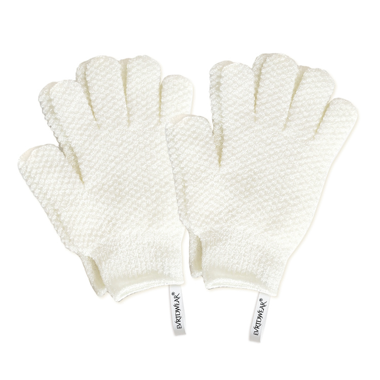 Wholesale Nylon Knitted Body Shower Scrub Custom Bath Exfoliating Gloves