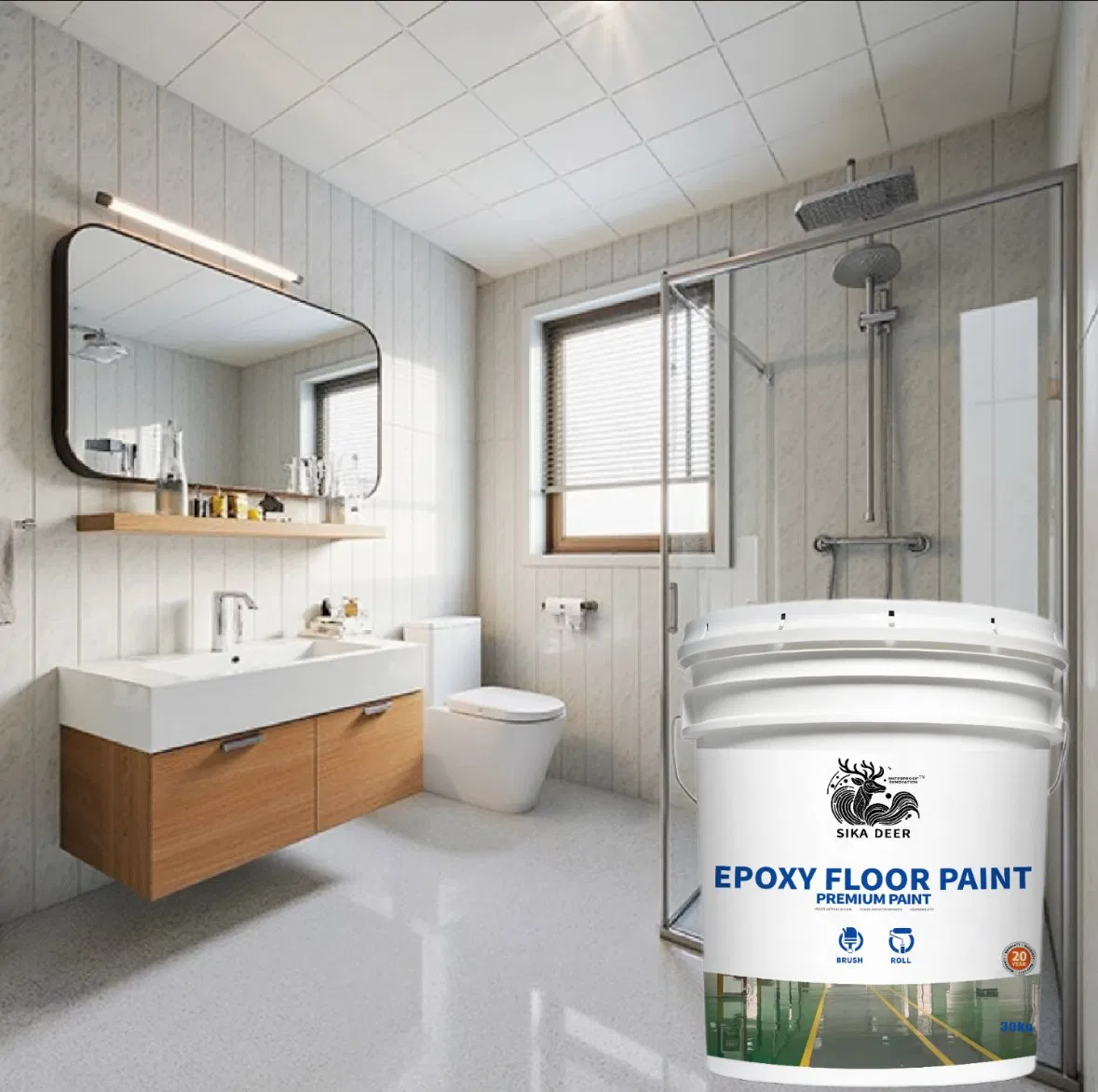 Waterproof Epoxy Resin Flooring Coating for Garage Warehouse Factory Floor Paint