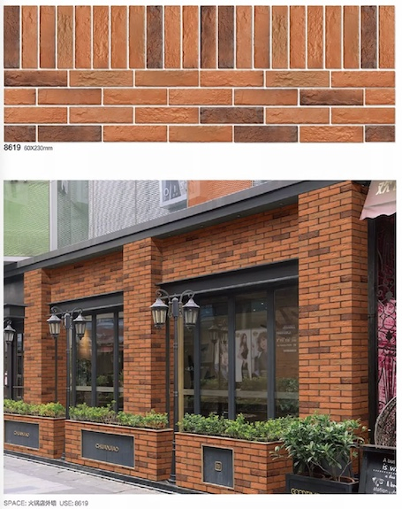 New Type Heat Resistant Exterior Cladding Ceramic Decorative Wall Tile/ Split Brick