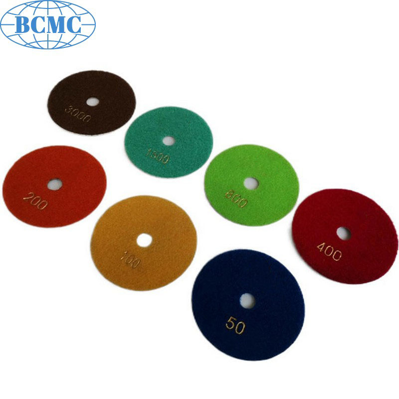 Bcmc 4/5/6 Inch 100mm High Quality Diamond Stone Polishing Pad for Buffing and Grinding Stone