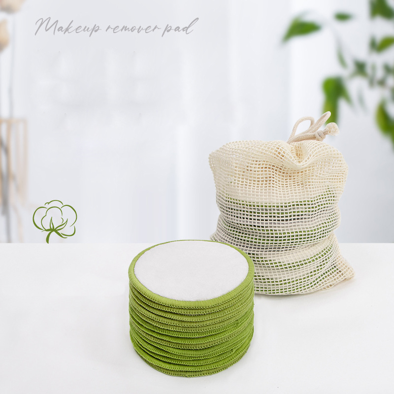 Esun Washable Organic Bamboo Reusable Makeup Remover Pads for All Skin Types Washable Eco-Friendly Makeup Cloth
