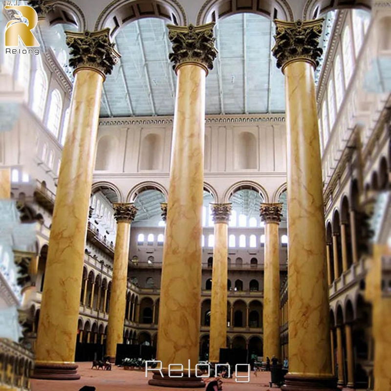 Decorative Large Round Marble Pillar for Home