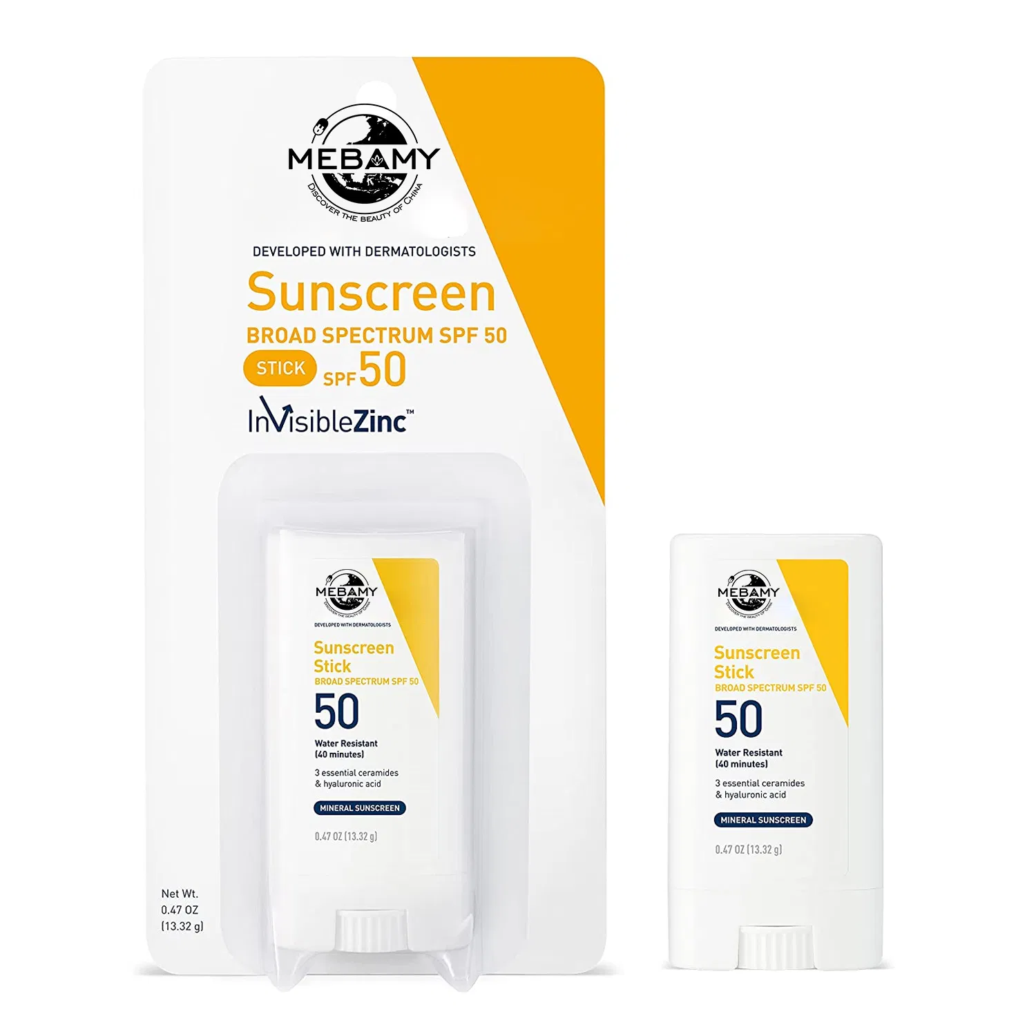 Sun Stick SPF 50 0.4 Oz Mineral Sunscreen for Kids & Adults