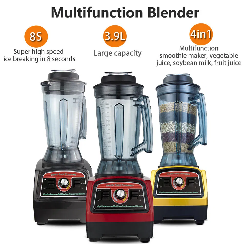 3.9L Big Powerful Smoothies Large Commercial Juice Food Mixer Heavy Duty Industrial Blender