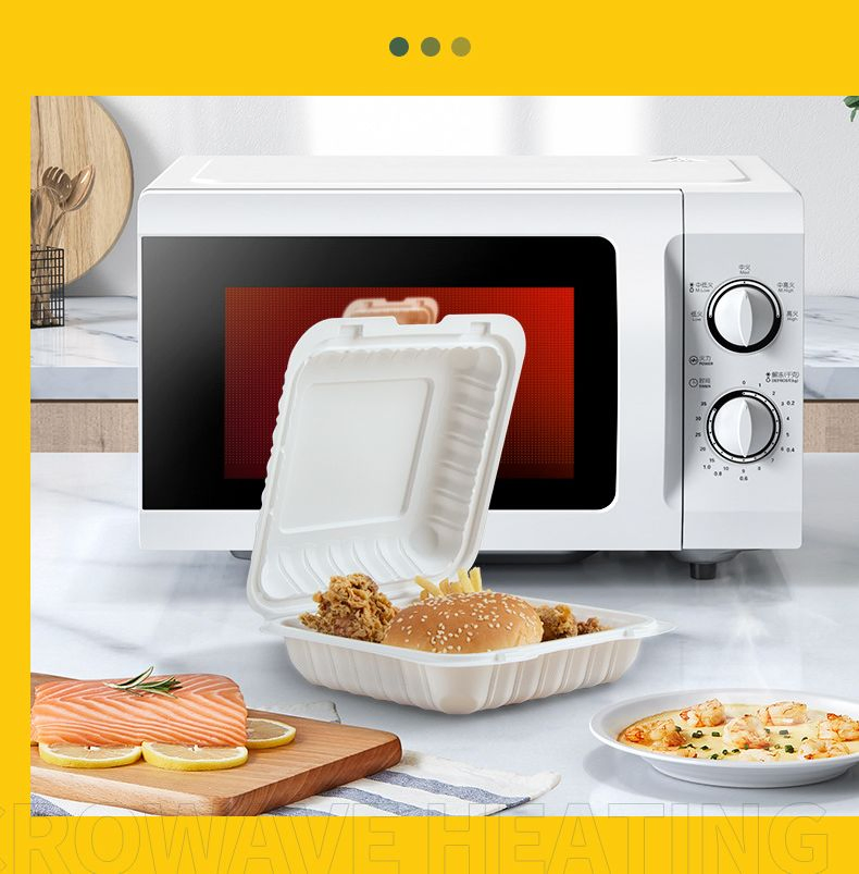 Пластиковый ланч-бокс на 4 секции 20x20 см