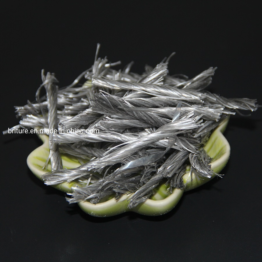 54mm PP Fiber Twisted Bunchy Form Polypropylene Fiber for Industrial Floor