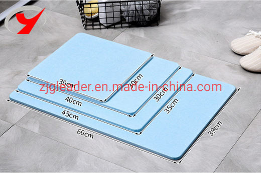 Zjgleader Customized Factory Supply Non-Slip Diatomite Bath Mat