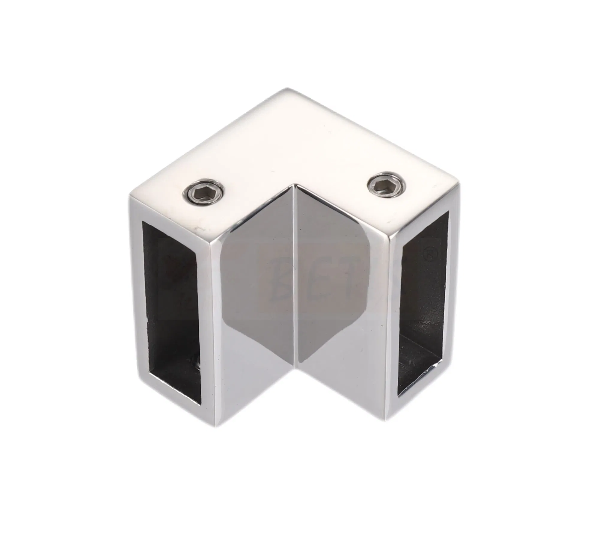 OEM 2024 Design V-Corner Shower-Enclosure Bathroom Hardware 304-Stainless-Steel 90 Degree Door Tube 2connector Bracket